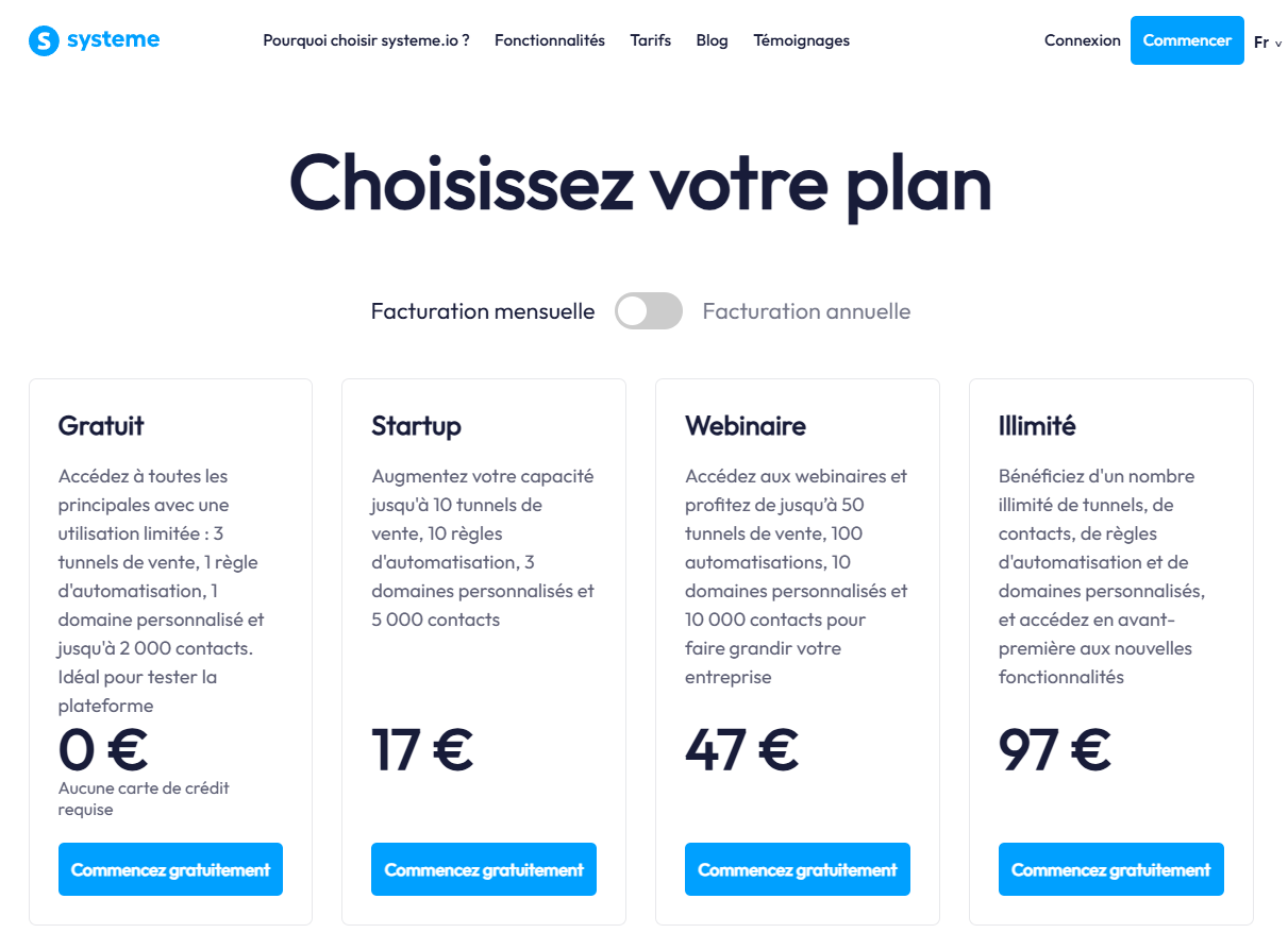 Systeme.io pricing plans - best tech stack for online coaches 2026